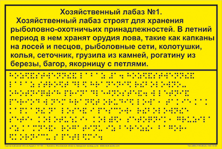 фото Информационно-тактильный знак (табличка), рельефный, пластик 300х200 мм от Исток-Аудио производство Москва
